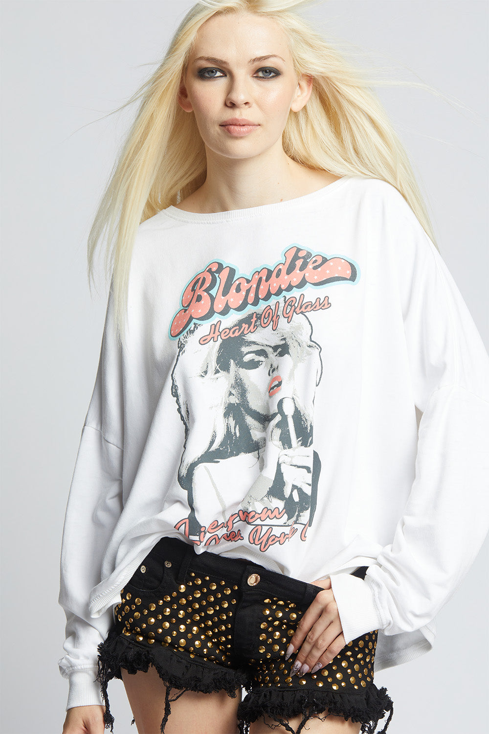 Blondie Heart Of Glass One Size Vintage Graphic Sweatshirt