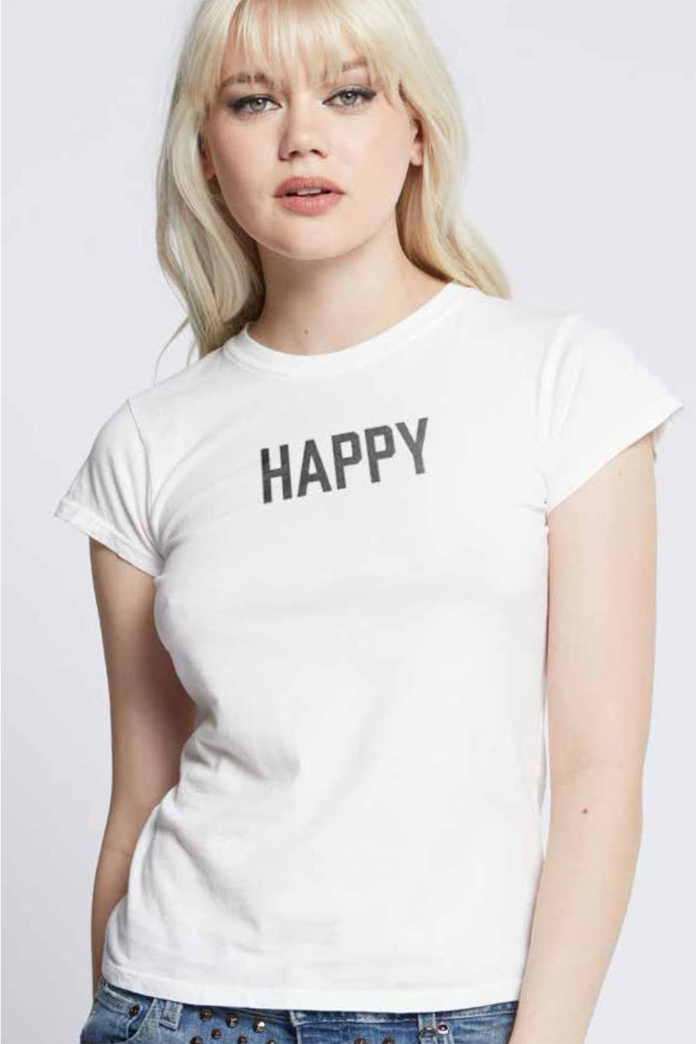 HAPPY Embroidered Baby Tee