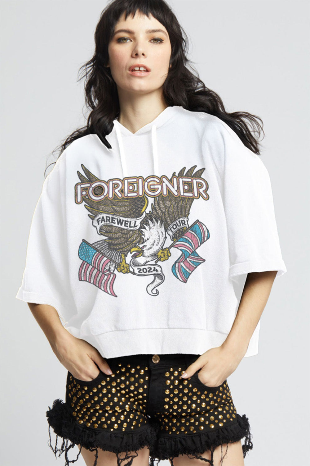 Foreigner Farewell Tour Cropped Hoodie