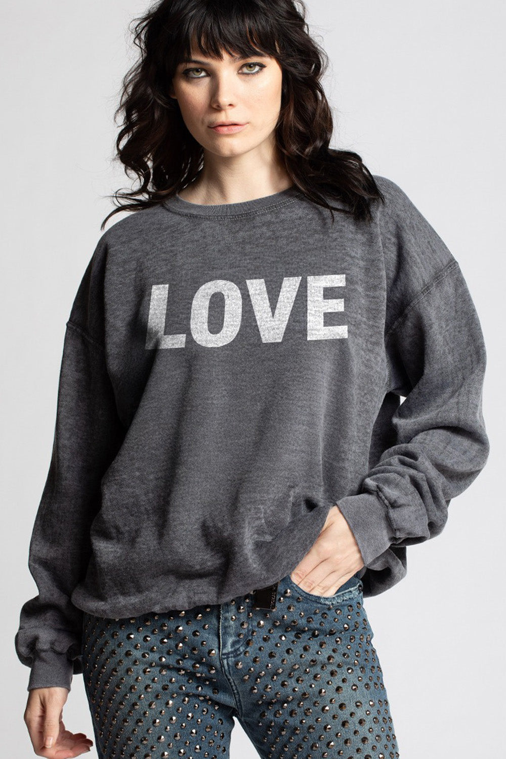 Love Vintage-Style Oversized Sweatshirt