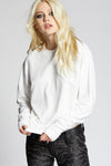 White Fitted Sweatshirt