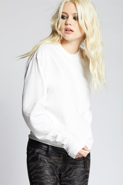 White Fitted Sweatshirt