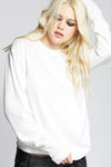 White Fitted Sweatshirt