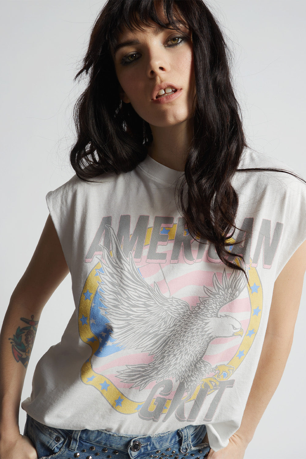 American Grit Cut Sleeve Tee
