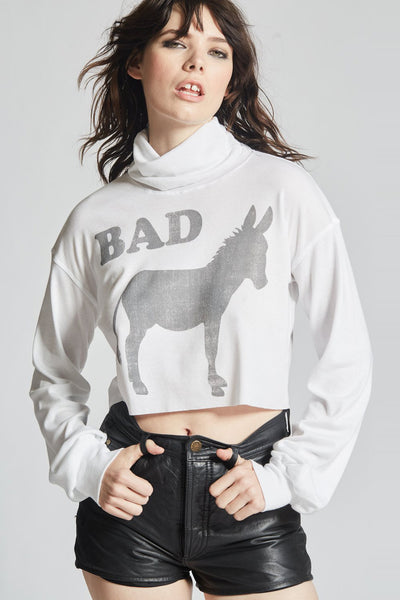 Bad Ass Cropped Turtle Neck Tee