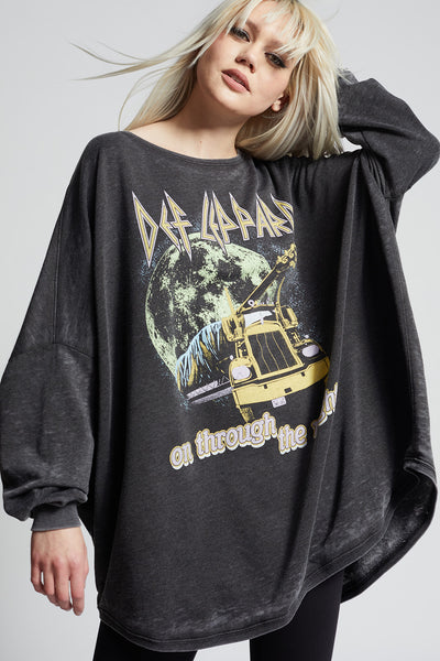 Def Leppard Through The Night One Size Sweatshirt