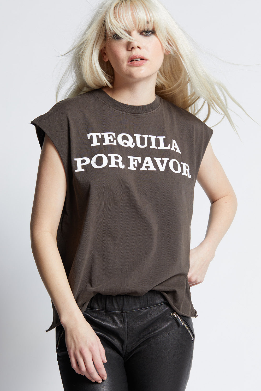 Tequila Por Favor Cut Sleeve Tee