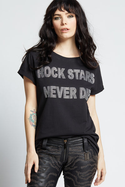 Rock Stars Never Die Crystal Tee