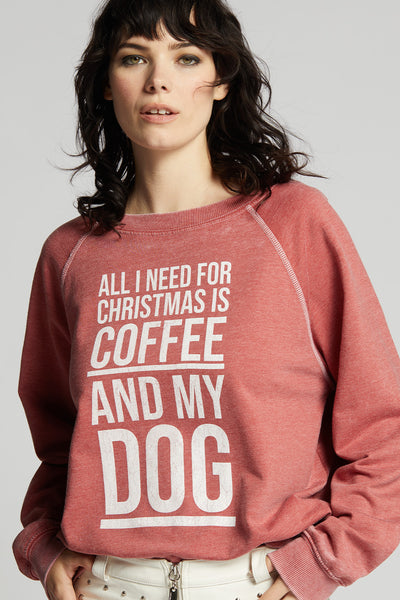 Coffee & My Dog for Christmas Sweatshirt