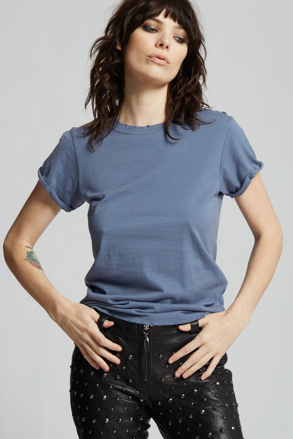 Vintage Blue Fitted Tee