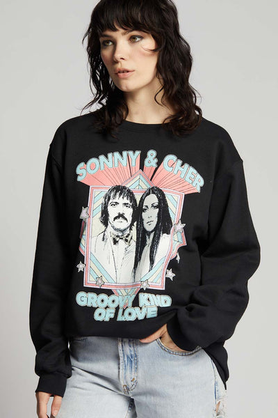 Sonny & Cher Groovy Fitted Sweatshirt