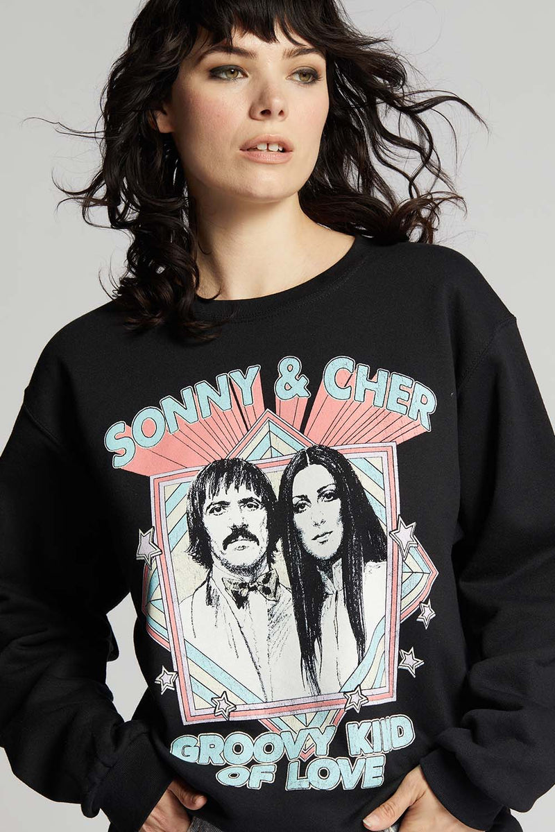 Sonny & Cher Groovy Fitted Sweatshirt