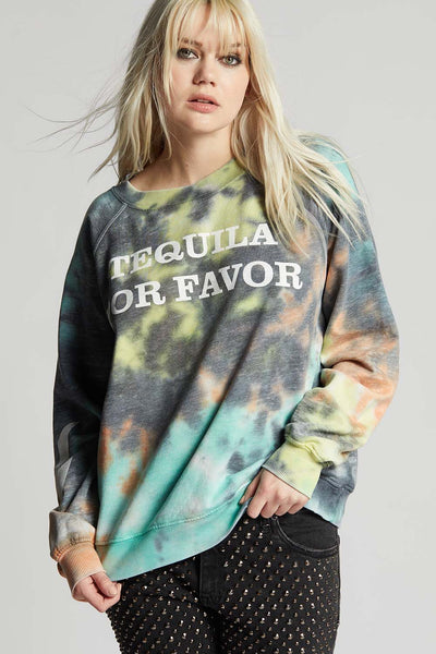 Tequila Por Favor Fall Tie Dye Sweatshirt