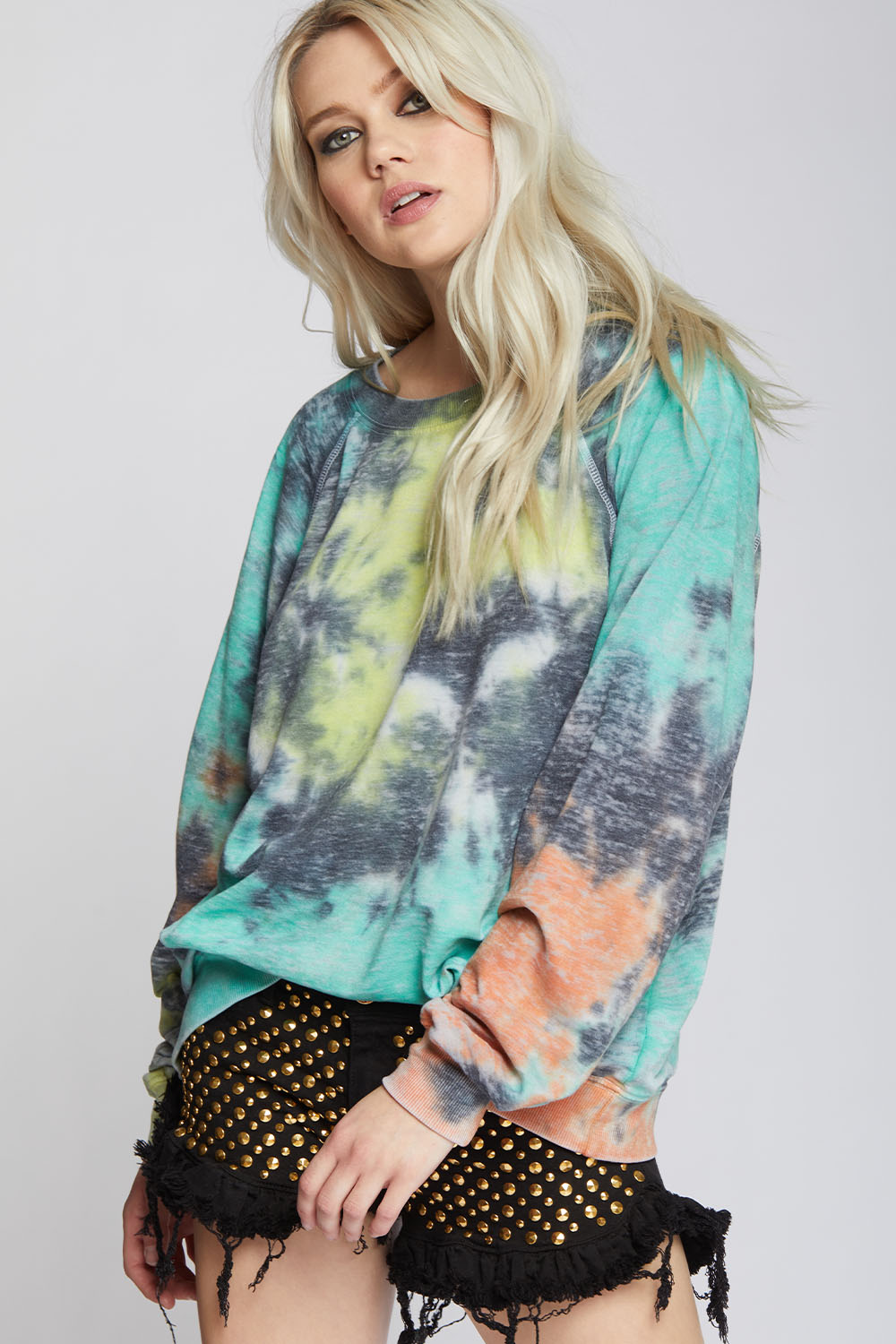 Tie dye shop blue sweatshirt