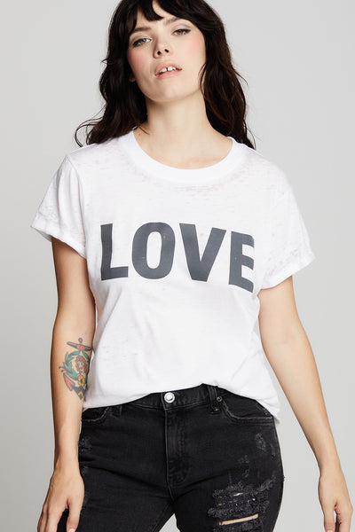 Love White Fitted Tee