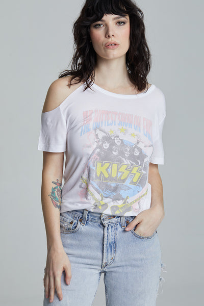 KISS Hottest Show On Earth Cold Shoulder Tee