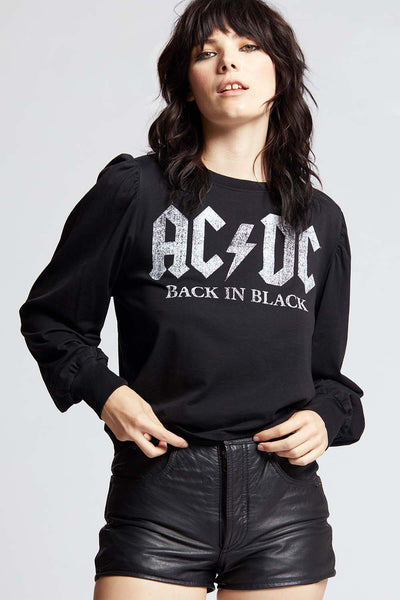 AC/DC Back In Black Tour Puff Sleeve