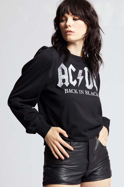 AC/DC Back In Black Tour Puff Sleeve