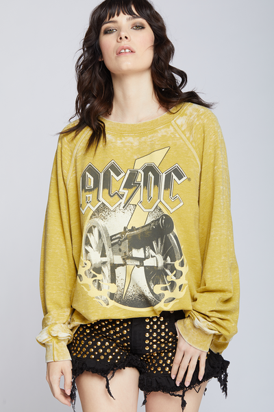 AC/DC Rock Cannon | Licensed Vintage Graphic Sweatshirt – Recycled ...