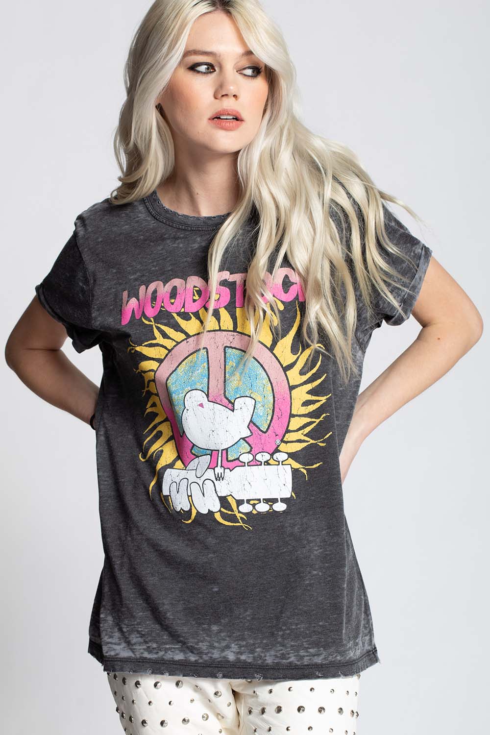 Woodstock Sun & Peace Sign Tee