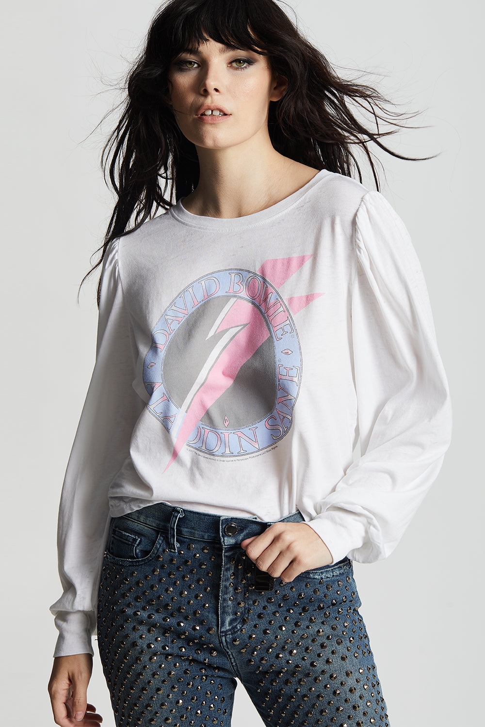 David Bowie Retro Long Sleeve Tee - Recycled Karma Brands