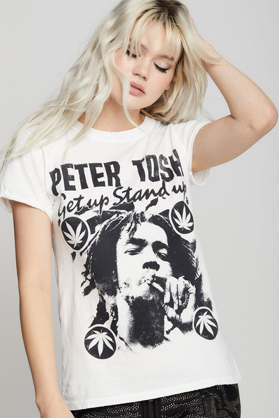 Maglietta Ufficiale Rock Off Peter Tosh Lightning Logo | Unisex In Cotone Morbido | Nero - 2