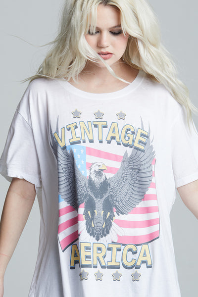 Vintage America One Size T-Shirt Dress