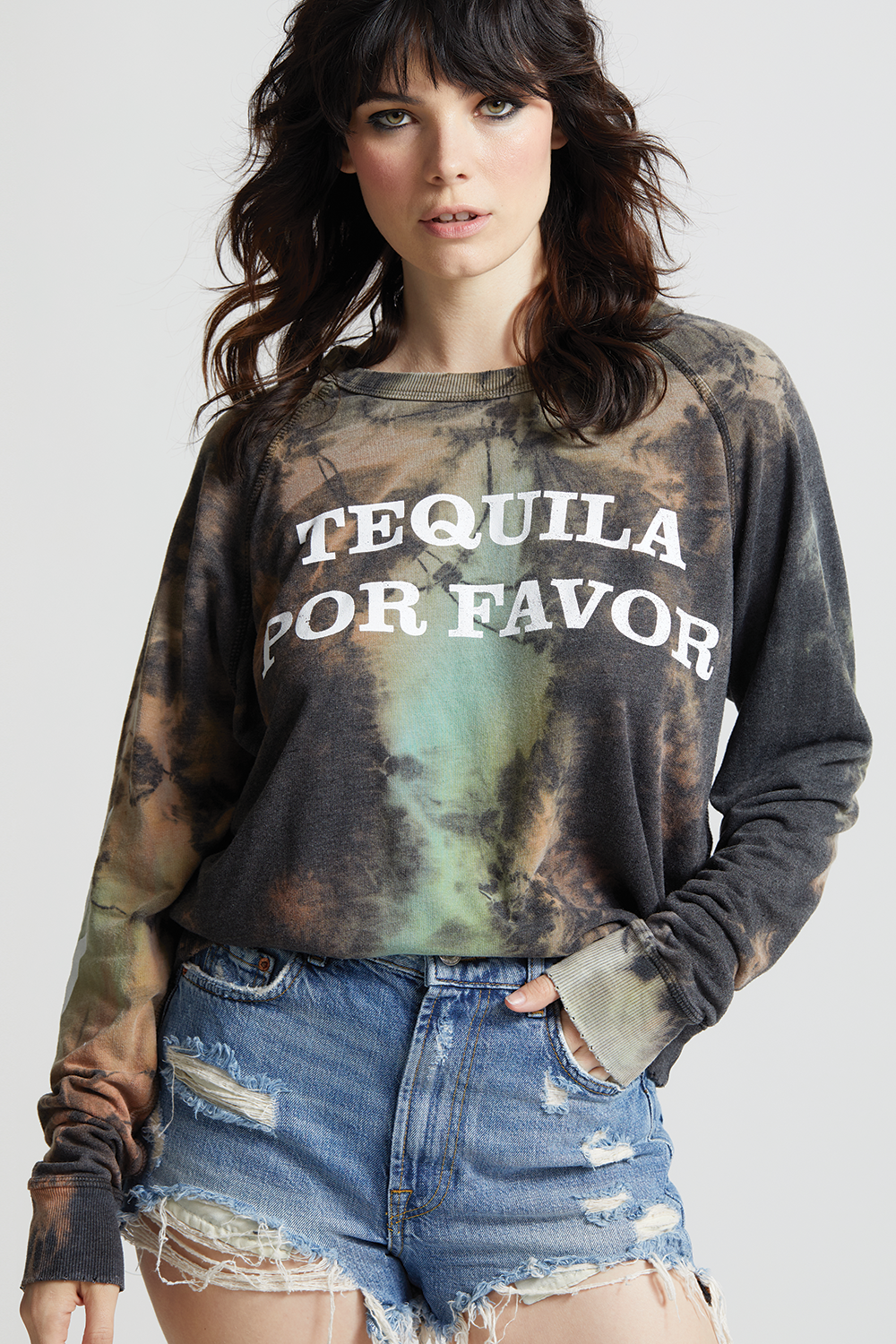 Tequila Por Favor Tie Dye Sweatshirt